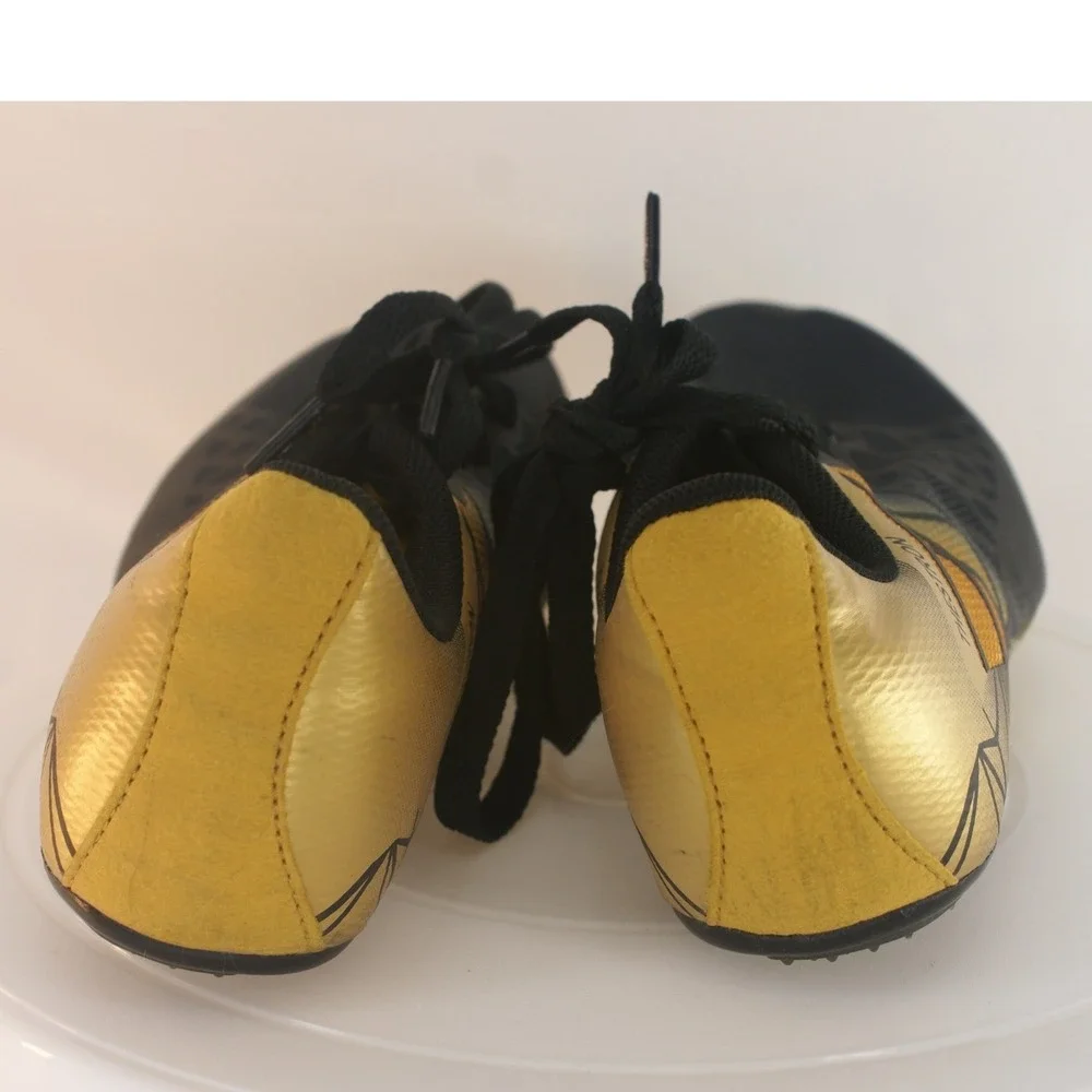 Thestron Track & Field Spikes Womens Size 4 EU 34 Black Gold Sprinting Shoes